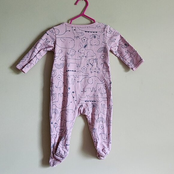 Carters Cute Baby Girl Pink Animal Footed Outfit. Size 6 Months - Picture 4 of 5